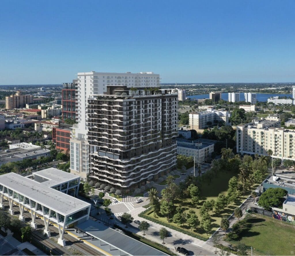 Datura Hotel and Residences with Brightline shot