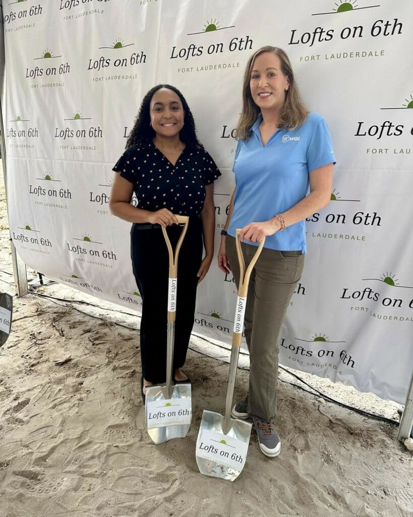 at the ground breaking