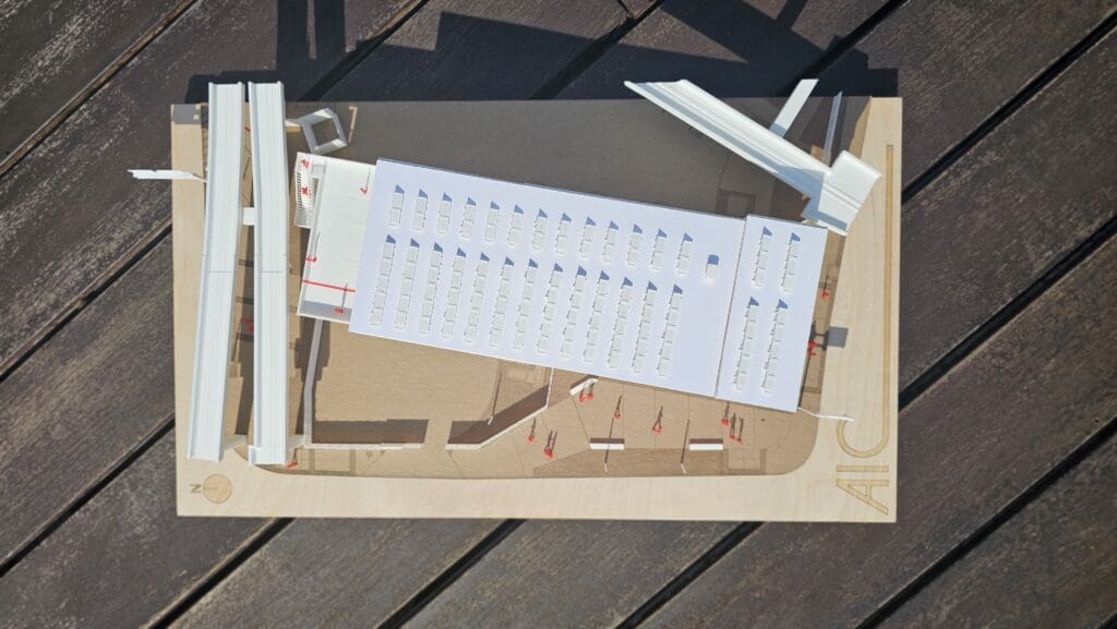 aerial view of 3d model