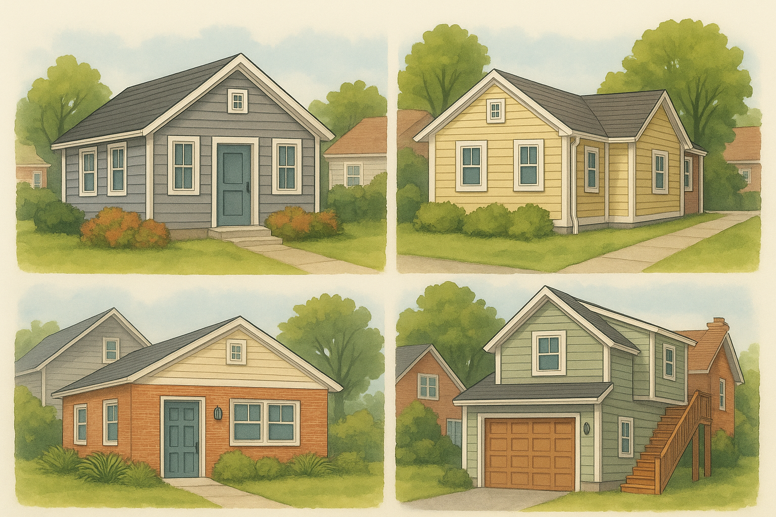 collage of accessory dwelling units