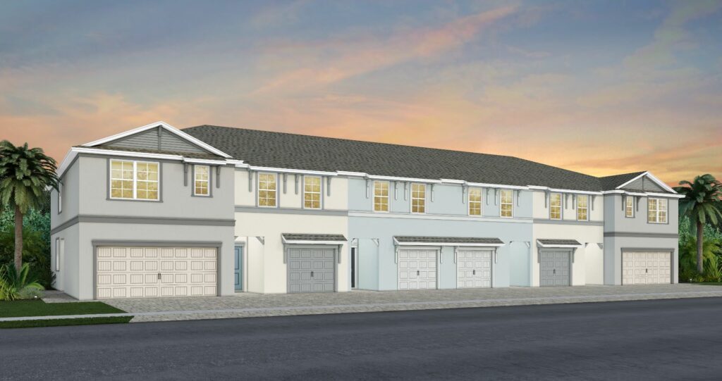 rendering of townhomes