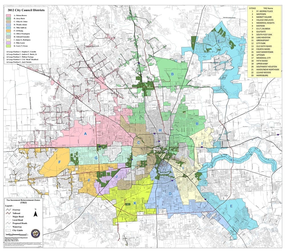 TIRZ Map Houston