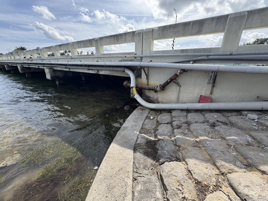side of bridge