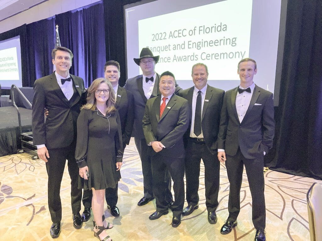 Transportation team at ACEC-FL EEA banquet