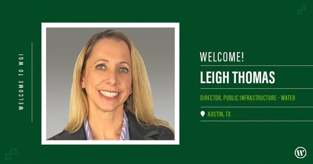 WGI Welcomes Leigh Thomas (Cerda) as National Director of Public Infrastructure - Water