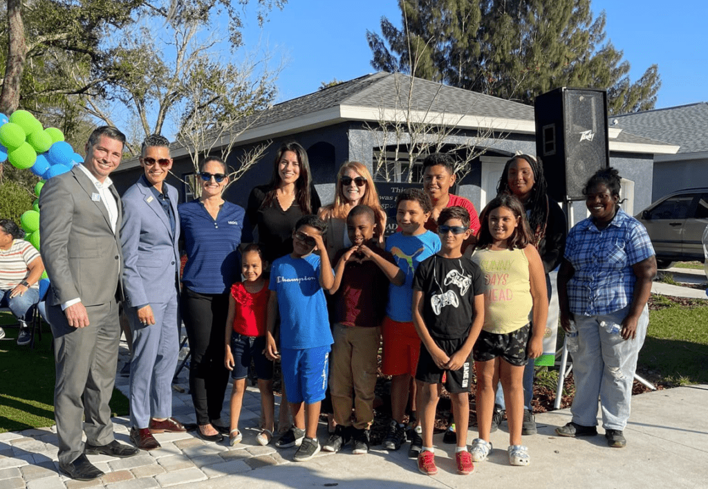 Marcia Alvarado with Neighborhood Kids