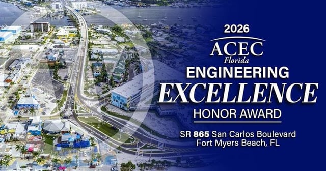 WGI Wins 2026 ACEC-FL Engineering Excellence Honor Award: SR 865 (San Carlos Boulevard)