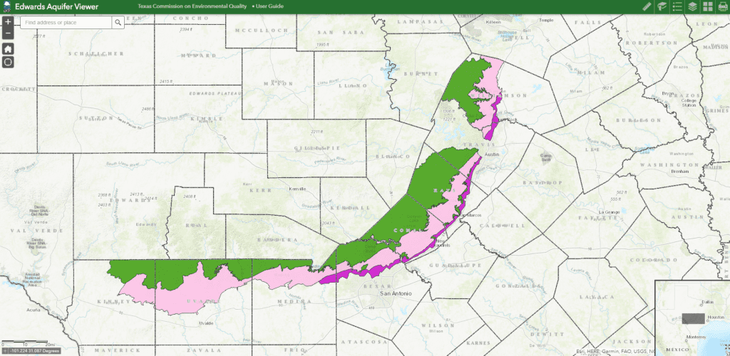 Edwards Aquifer Online Map