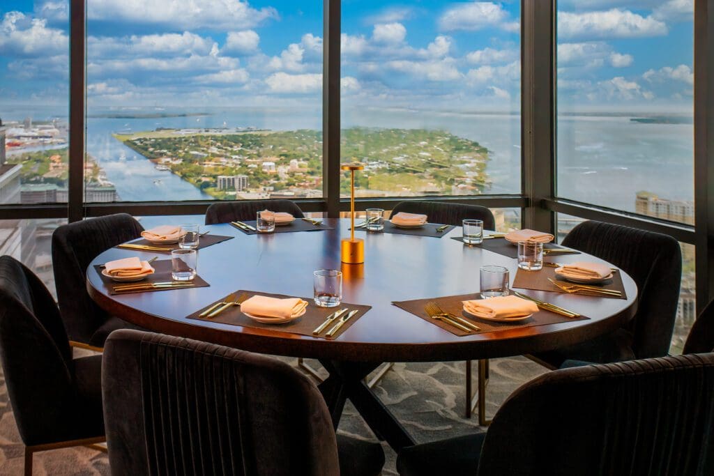 Tampa club dining view
