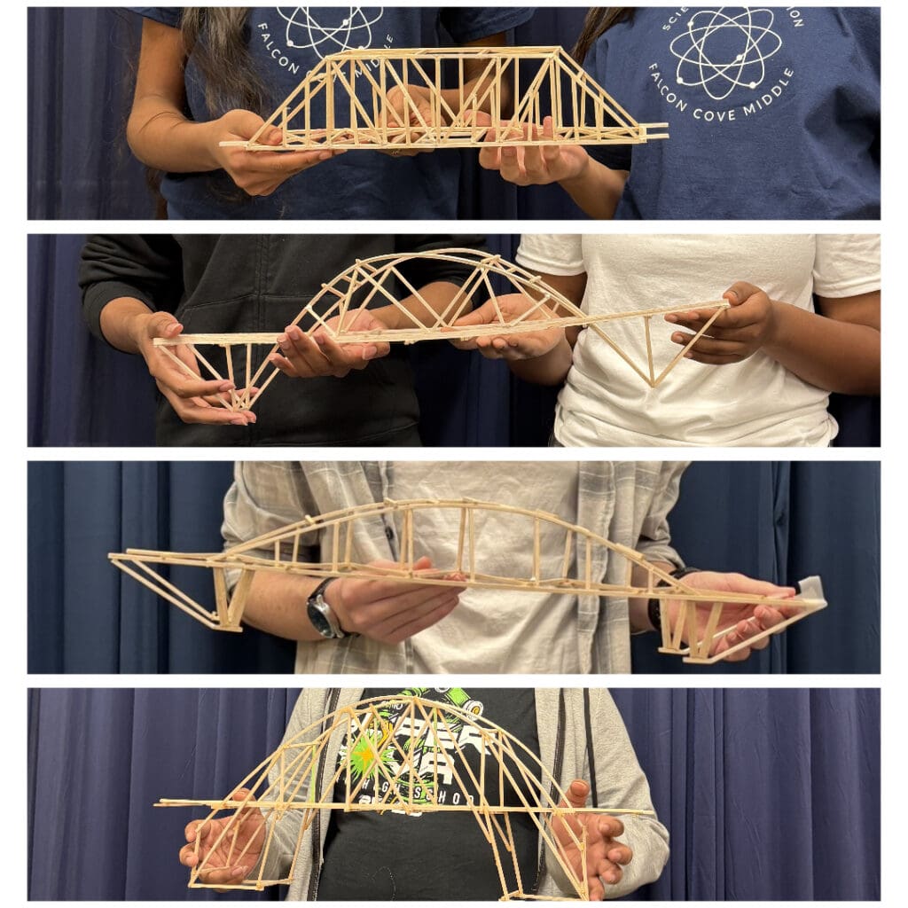collage of bridges