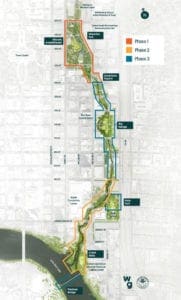 Waterloo Greenway Phase Map