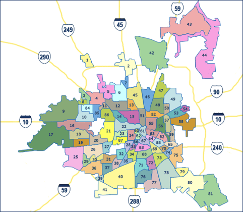 Houston Super Neighborhood Map