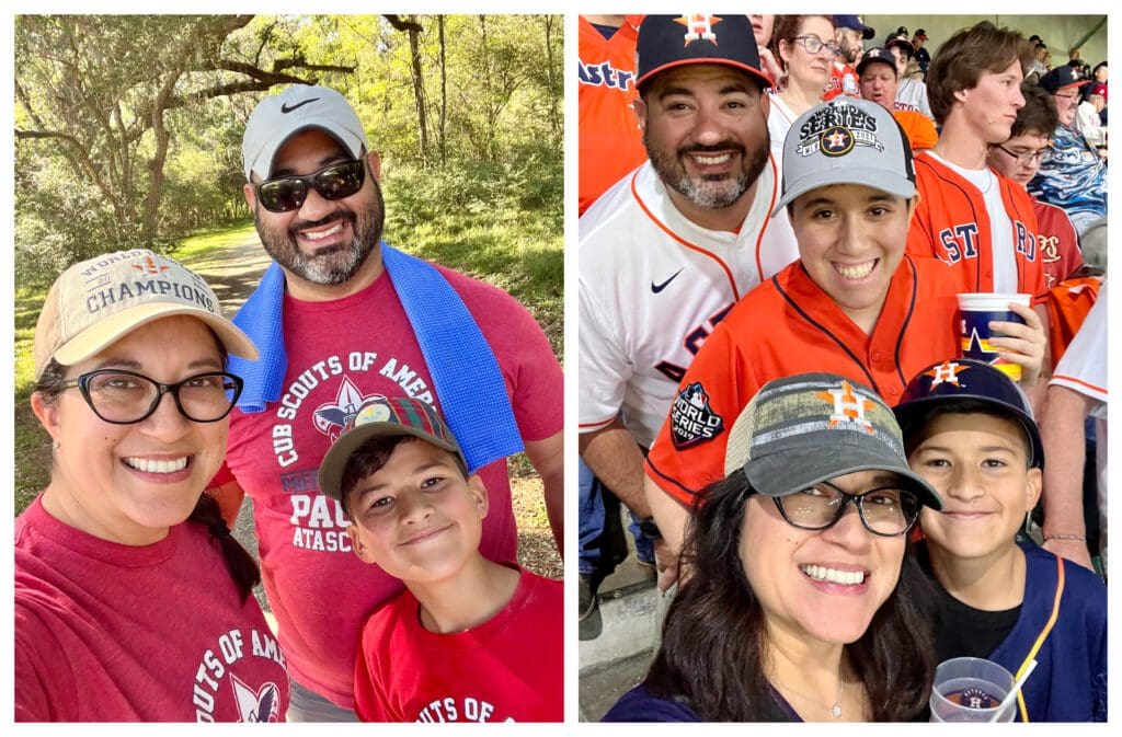Jacob Gonzalez with his family