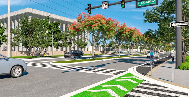 Banyan Boulevard from Australian Avenue to Flagler Drive