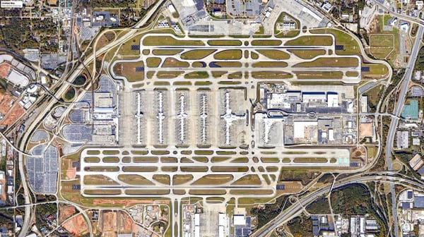 Aerial view of Hartsfield-Jackson Atlanta International Airport