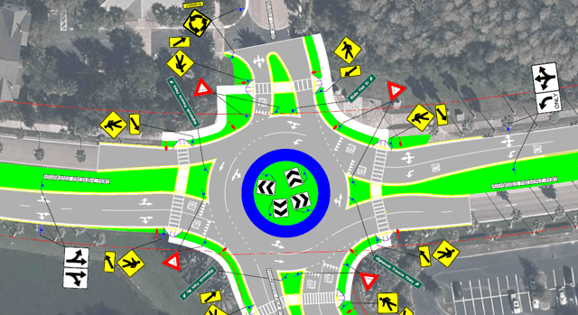 Highwoods Preserve Parkway at Highwoods Palm Way Roundabout