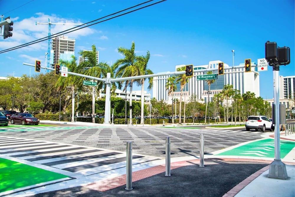 Banyan Boulevard from Australian Avenue to Flagler Drive