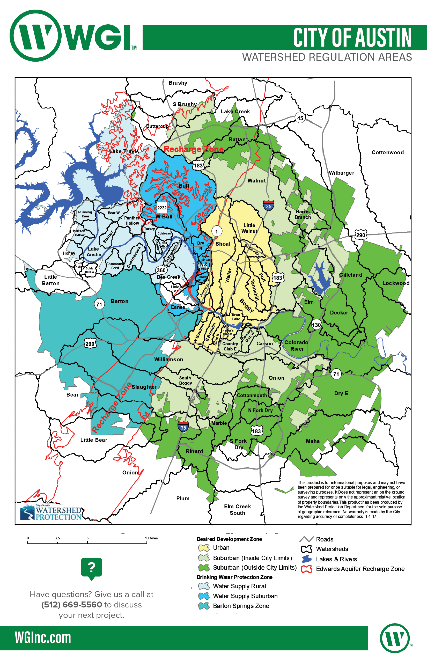 City Of Austin Watershed Map