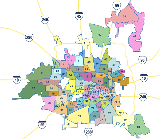 Houston Super Neighborhood Map