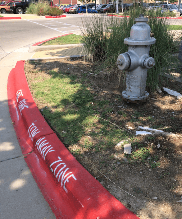 Fire Hydrant and Lane Markings