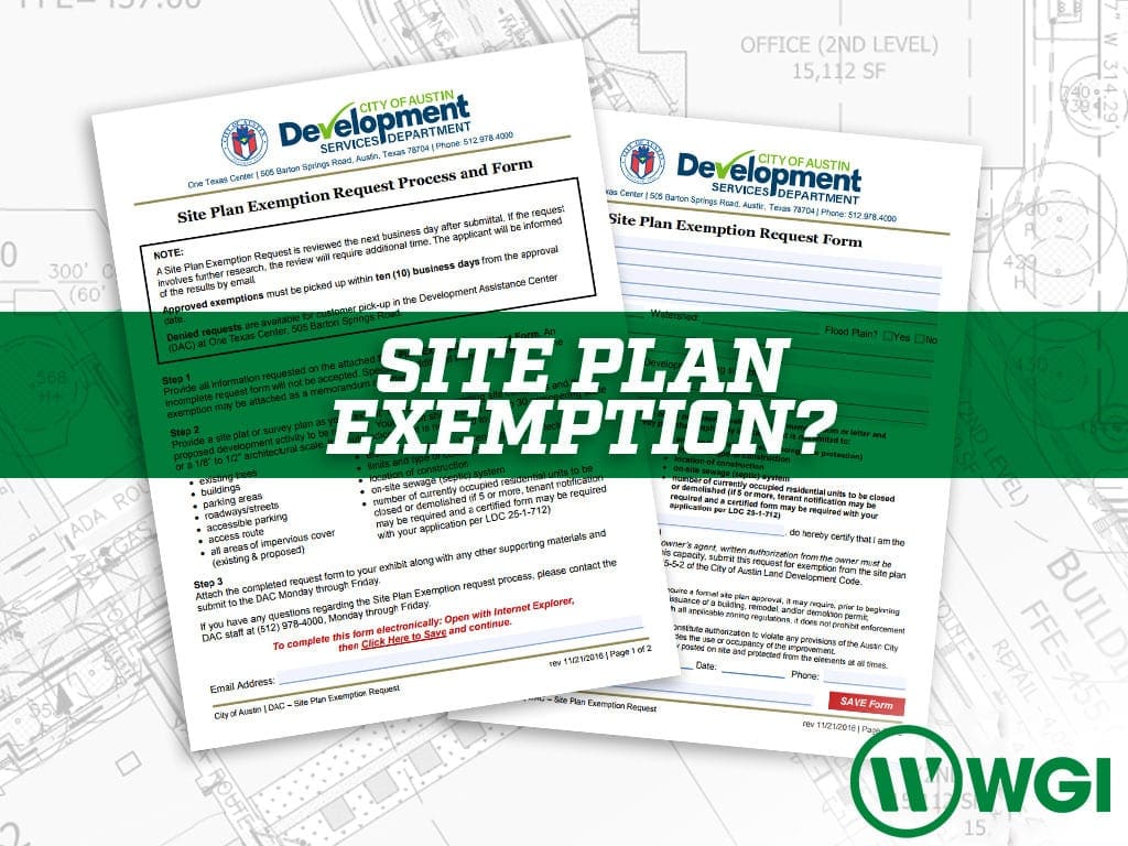 Site Plan Exemption Austin