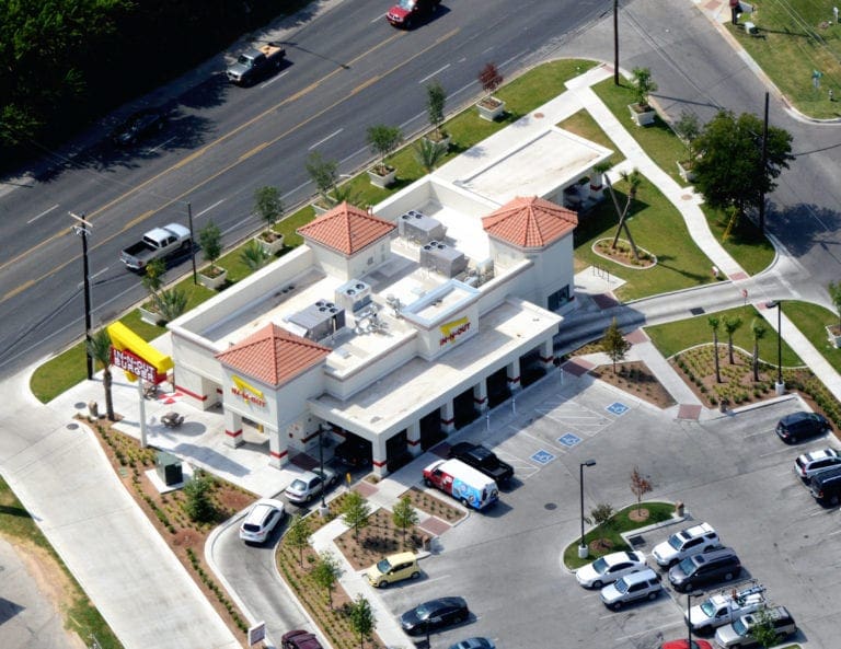 What is the typical parking ratio for Restaurants or Fast Food in the