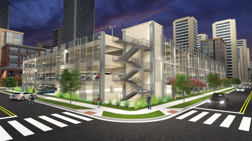 3D Rendering of Parking Garage