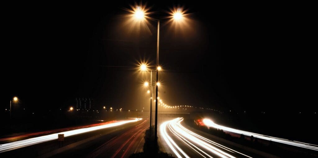 Highway at night