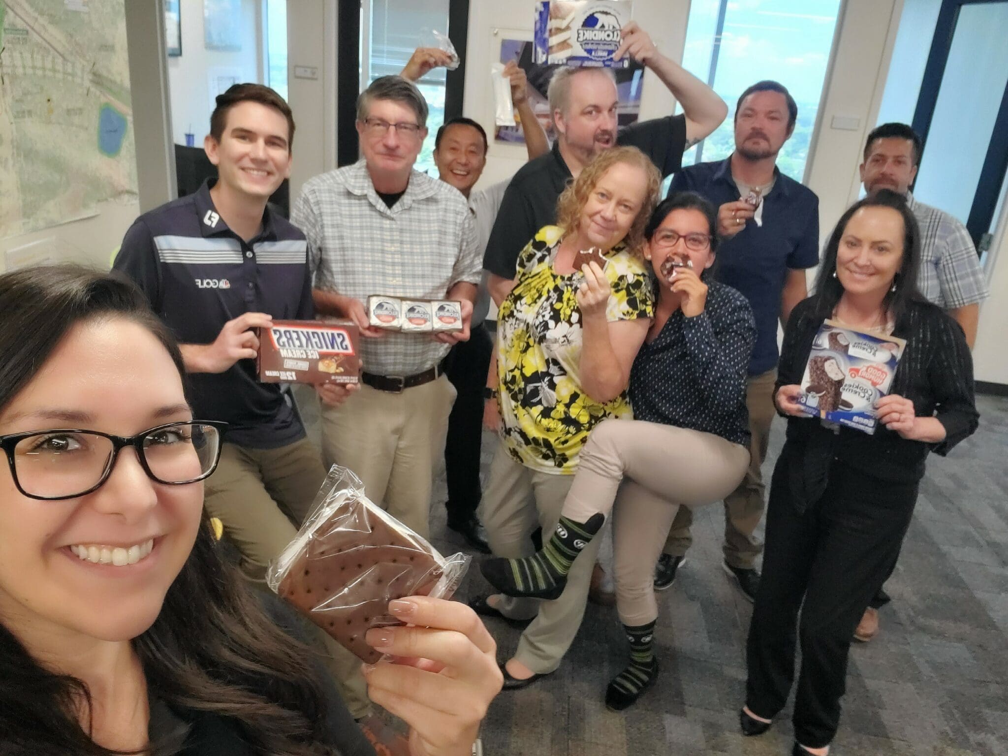 Orlando office ice cream party during YES Week