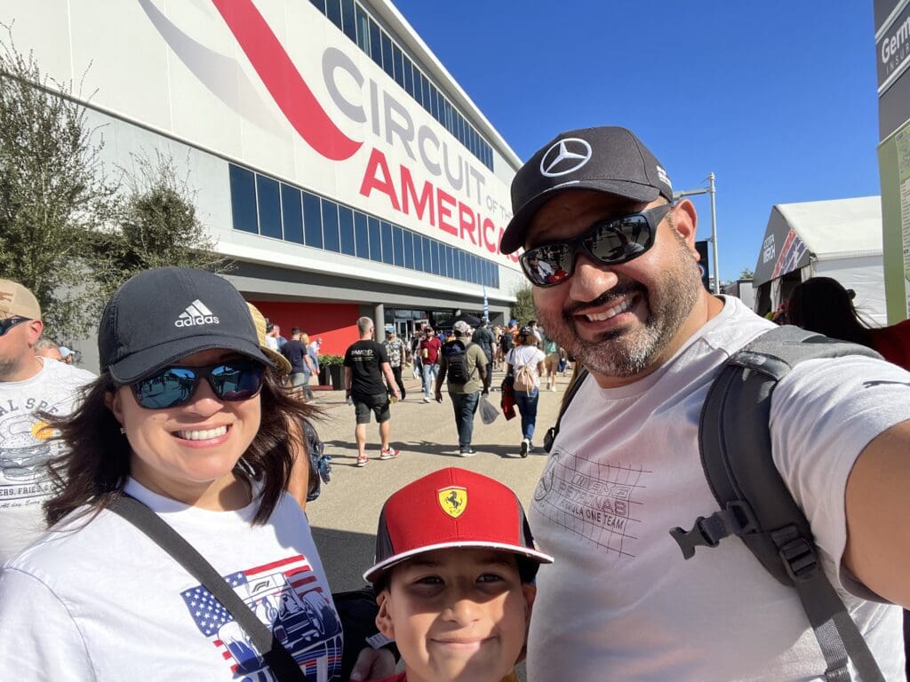 Jacob Gonzalez and family - COTA F1