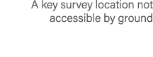 A key survey location not accessible by ground 