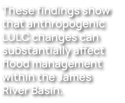 These findings show that anthropogenic LULC changes can substantially affect flood management within the James River ...